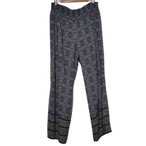 J. Jill Mandala Print Smocked Waistband Wide Leg Pants